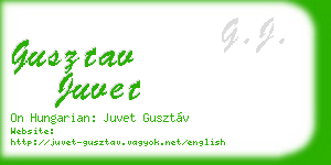 gusztav juvet business card